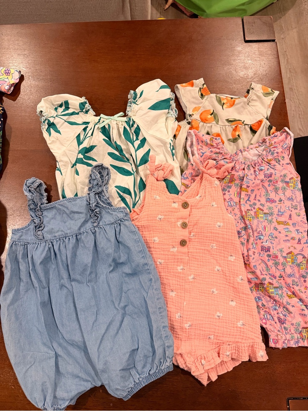 Baby Girl Romper Bundle 6-12M - Pink Chicken, EGG NY, Rachel Zoe +2
